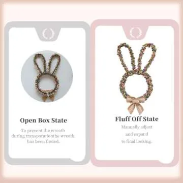 Charming Bunny Wreath for Easter Decor and Gift