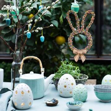 Charming Bunny Wreath for Easter Decor and Gift