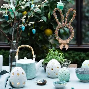 Charming Bunny Wreath for Easter Decor and Gift