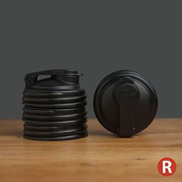 reCAP Mason Jar Lids, 4 Pack Reusable Regular Mouth Canning Lids with Flip Top Lid Leak-Proof Seal f...