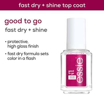essie Good To Go Top Coat Fast Dry High Gloss Nail Polish