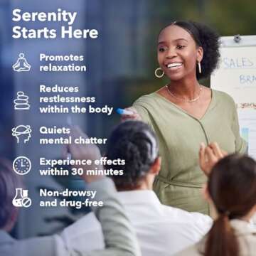 Anxie-T - Stress Relief Supplement - Supports Mood & Mental Focus - Feel Calm and Relaxed - Eases Te...