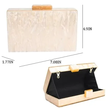 Elegant Menurra Acrylic Clutch Purse for Weddings & Parties
