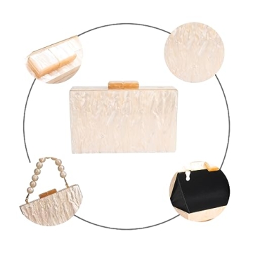 Elegant Menurra Acrylic Clutch Purse for Weddings & Parties