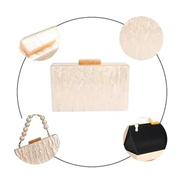 Elegant Menurra Acrylic Clutch Purse for Weddings & Parties