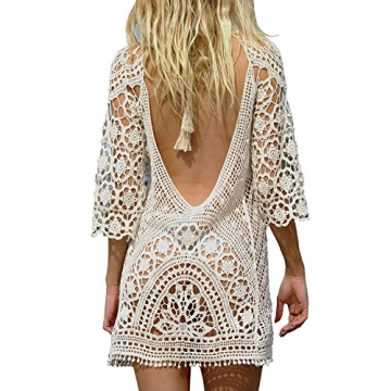 Stylish Jeasona Crochet Lace Bikini Cover Up for Summer