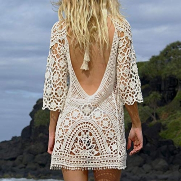 Stylish Jeasona Crochet Lace Bikini Cover Up for Summer