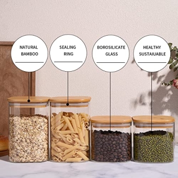 Glass Jars with Lids for Airtight Food Storage