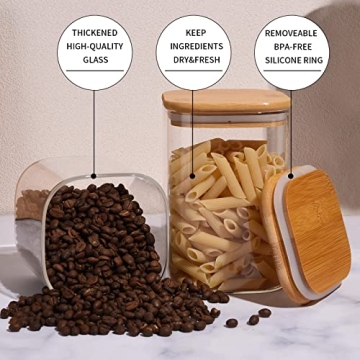 Glass Jars with Lids for Airtight Food Storage