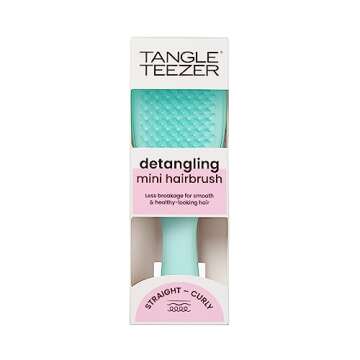 Tangle Teezer | The Mini Wet Detangler Hairbrush for Wet & Dry Hair | Perfect for Kids & Traveling | Eliminates Knots & Reduces Breakage | Sea Green