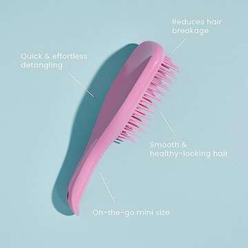 Tangle Teezer | The Mini Wet Detangler Hairbrush for Wet & Dry Hair | Perfect for Kids & Traveling | Eliminates Knots & Reduces Breakage | Sea Green