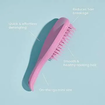 Tangle Teezer | The Mini Wet Detangler Hairbrush for Wet & Dry Hair | Perfect for Kids & Traveling | Eliminates Knots & Reduces Breakage | Sea Green