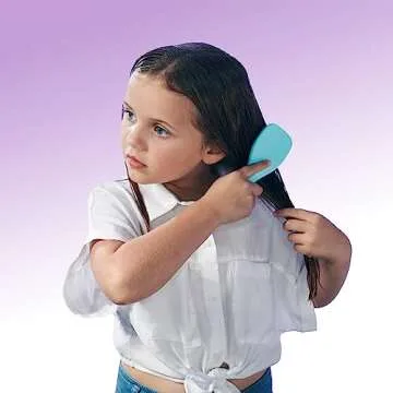 Tangle Teezer | The Mini Wet Detangler Hairbrush for Wet & Dry Hair | Perfect for Kids & Traveling | Eliminates Knots & Reduces Breakage | Sea Green