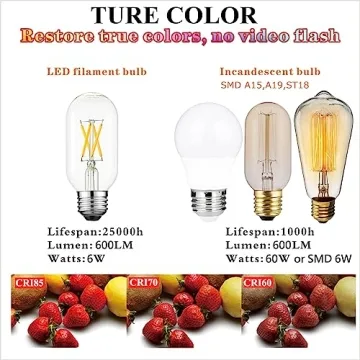 LiteHistory E26 Edison LED Bulbs - Dimmable & Energy-Efficient