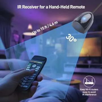 Cable Matters Infrared Remote Extender Cable 10 ft, IR Repeater Kit Cable, IR Extender, USB IR Blaster Cable, Up to 15 ft IR Signal Range
