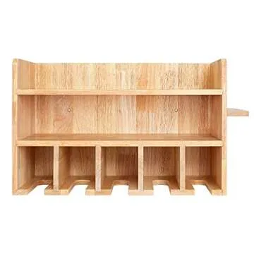 Mayyol Power Tool Storage Organizer, Drill Holder Wall Mount Drill Charging Station Garage Tool Cabinet, Hanging Screwdriver Rack Organization for Home, Workshop, Workbench - Natural