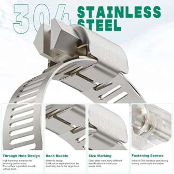 Buy OURU 40PCS Adjustable Stainless Steel Hose Clamps