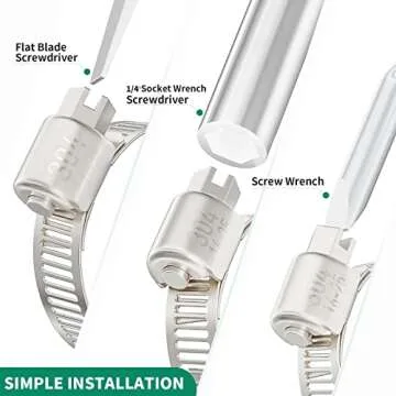 Buy OURU 40PCS Adjustable Stainless Steel Hose Clamps