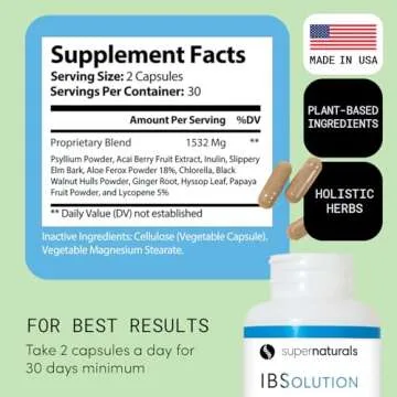JLM NUTRITIONALS IBSolution Vegan Digestive Health Support 60 Count