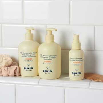 Pipette Daily Nourishing Conditioner -Tear Free Conditioner for Kids, Adds Moisture, 100% Plant-Derived Squalane and Quinoa, Orange + Vanilla Aroma, 11.2 fl oz