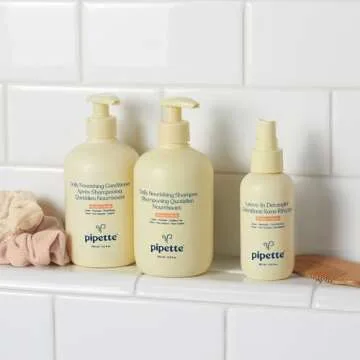 Pipette Daily Nourishing Conditioner -Tear Free Conditioner for Kids, Adds Moisture, 100% Plant-Derived Squalane and Quinoa, Orange + Vanilla Aroma, 11.2 fl oz