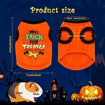 YUEPET 2 Pack Guinea Pig Shirts Warm Vest Cute Printed Clothes for Guinea Pig Hamster Ferret Chinchi...