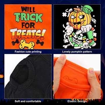 YUEPET Cute Printed Guinea Pig Shirts for Halloween