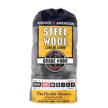 Homax Steel Wool Extra Fine Grade #000 - 12 Pads for Delicate Cleaning