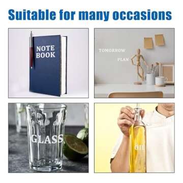 10 Sheets Vinyl Letter Stickers, 1200 Pcs Self-Adhesive Number and Alphabets Stickers, Mailbox Numbe...