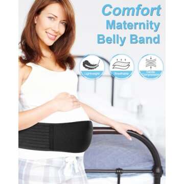 SNUSIM Belly Bands for Pregnant Women Maternity Support Belt Pregnancy Belly Support Band - Pregnanc...