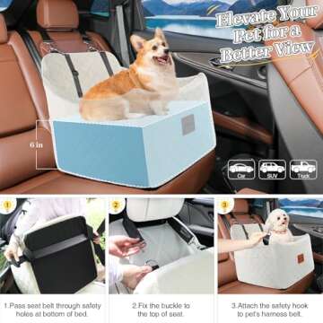 INDYBUD Dog Car Seat - Safe & Comfortable Booster Seat