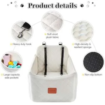 INDYBUD Dog Car Seat - Safe & Comfortable Booster Seat