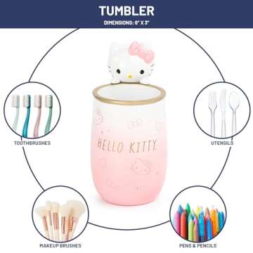 Hello Kitty Tumbler and Soap Dispenser Set - Adorable Decor