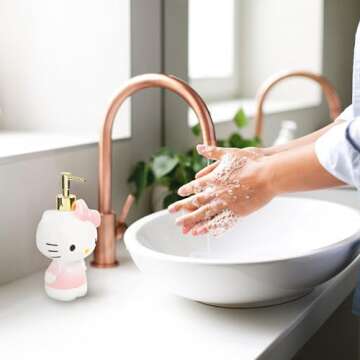 Hello Kitty Tumbler and Soap Dispenser Set - Adorable Decor
