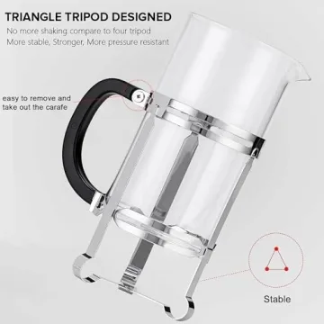 Durable French Press Coffee Maker with High-Quality Filters