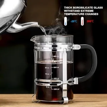 Durable French Press Coffee Maker with High-Quality Filters
