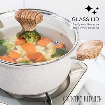 Country Kitchen Non-Stick Cookware Set for Everyday Cooking