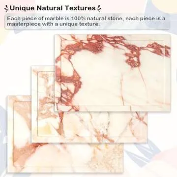 CANDECES Luxurious Marble Vanity Tray for Stylish Decor