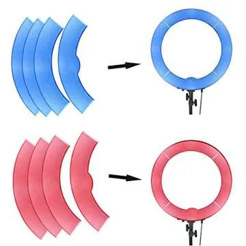 Neewer Color Filter Set for 18in Ring Light - Blue & Pink