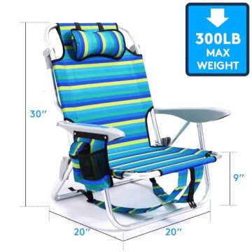 Canpsky Portable Beach Chair – Lightweight & Versatile