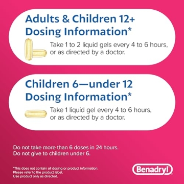 Benadryl Liqui-Gels Allergy Cold Relief Dye-Free 48 ct