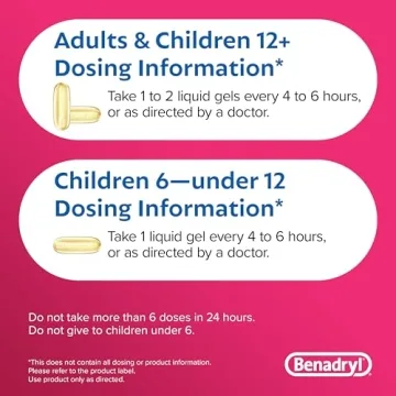 Benadryl Liqui-Gels Allergy Cold Relief Dye-Free 48 ct