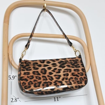 Chic HOXIS Leopard 90s Women Shoulder Bag for All Occasions