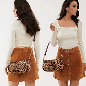 Chic HOXIS Leopard 90s Women Shoulder Bag for All Occasions
