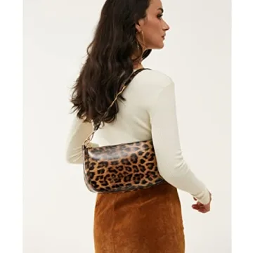 Chic HOXIS Leopard 90s Women Shoulder Bag for All Occasions