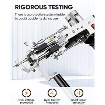 BESGEER Rug Tufting Gun with Carpet Trimmer Kit - Rug-Tuft-Gun-with-Tufting-Shears, 2 in 1 Cut Loop Pile Carpet Gun& Carving Clippers, Rug Maker Machine Starter Kit& Trimmer& Cloth& Yarn（Olive Black）