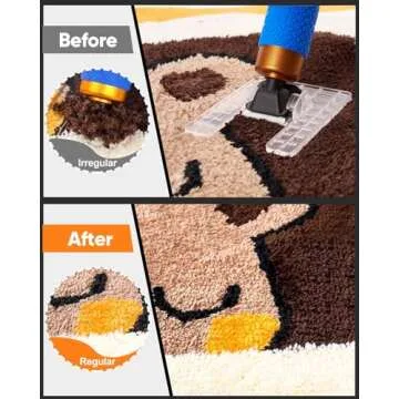 BESGEER Rug Tufting Gun with Carpet Trimmer Kit - Rug-Tuft-Gun-with-Tufting-Shears, 2 in 1 Cut Loop Pile Carpet Gun& Carving Clippers, Rug Maker Machine Starter Kit& Trimmer& Cloth& Yarn（Olive Black）