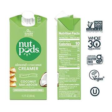 nutpods Confections Collection, (3-Pack), Unsweetened Dairy-Free Creamer, Made from Almonds and Coconuts, Gluten Free, Non-GMO, Vegan, Kosher