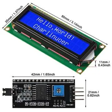 Weewooday 8-Piece I2C LCD Display Module Set for Arduino