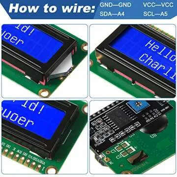 Weewooday 8-Piece I2C LCD Display Module Set for Arduino